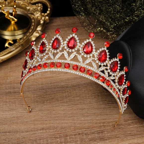 Elegant Red and Gold Tiara